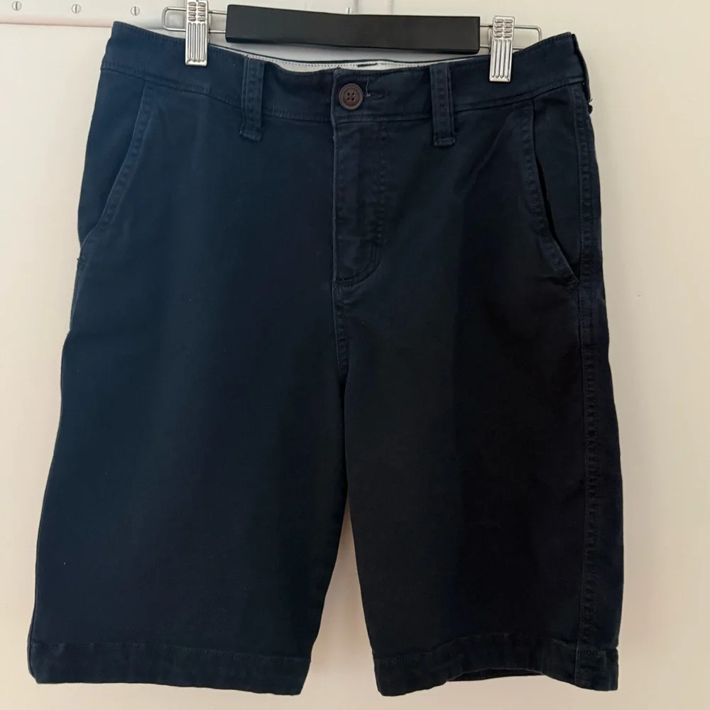 A&F Boys Navy Chino Shorts Size 15/16 Abercrombie & Fitch Kids Bermuda Short